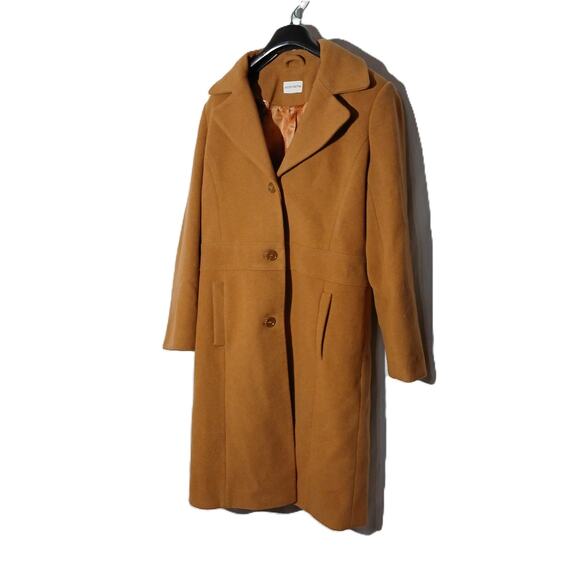Jaclyn Smith Wool Blend Button Front Dress Coat/Camel Woman's Size ** - Picture 1 of 6
